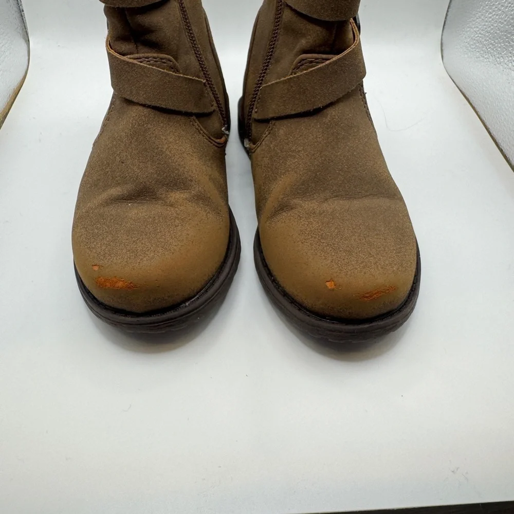 Rachel Shoes Lil Denver Toddler Girl 9 Riding Boots with Ankle Strap and Fabric